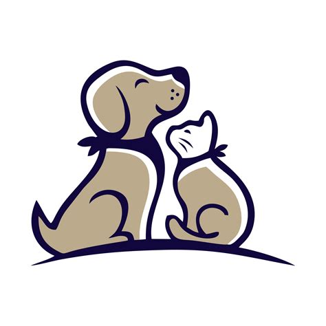 un elegante, linda y adorable perro y gato ilustración logo 22602588 Vector en Vecteezy