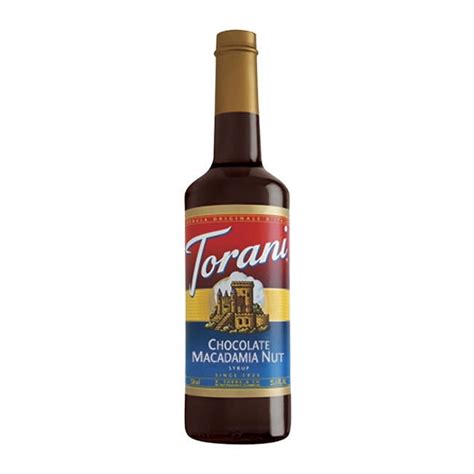 Torani Chocolate Macadamia Nut Syrup, Adds Rich Flavor to Hot or Cold ...