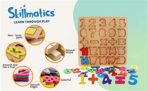 AUTHFORT Wooden Alphabet Puzzles Numbers Count Board Blocks 3 Sets Game ...