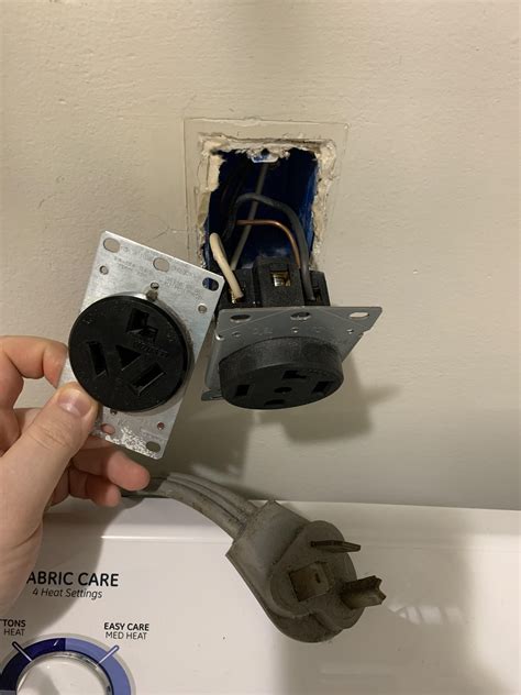 Trying to swap 4 prong dryer outlet for a 3 prong. I have a black ...