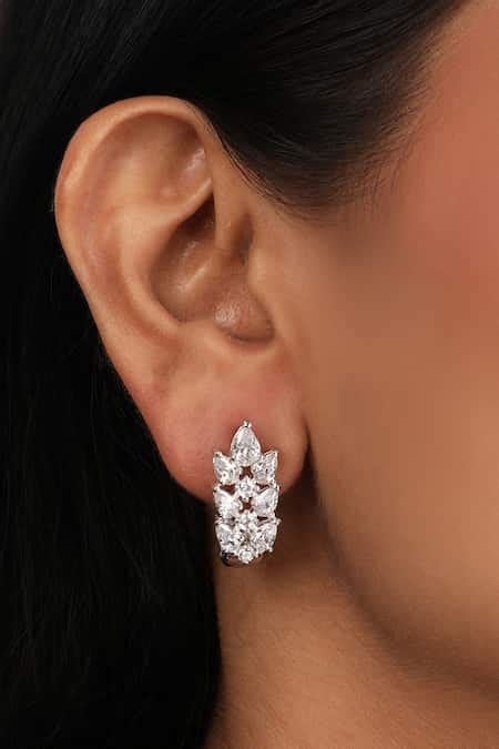 Buy White Crystals, Diamonds Marquise Cubic Zirconia Embellished Bali ...