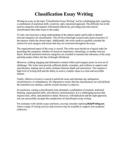 Classification Essay Outline Example 的图像结果