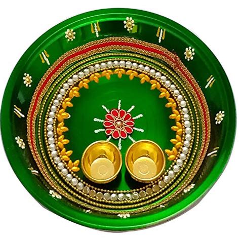 Buy Stainless Steel Pooja Thali Set,Puja Plate,Puja thali Decorative ...