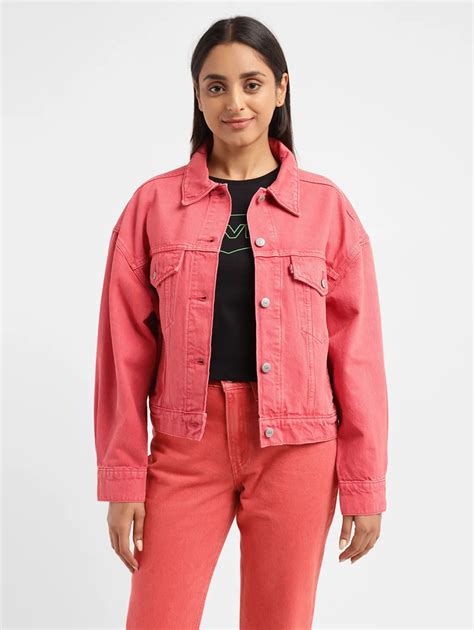 Women's Solid Spread Collar Denim Jacket – Levis India Store