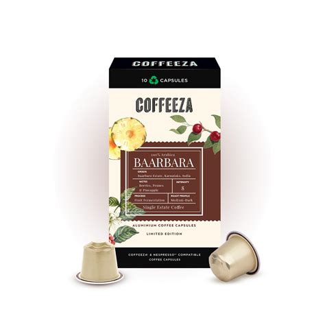Coffeeza Baarbara Single- Estate 100% Arabica Aluminium Coffee Capsules ...