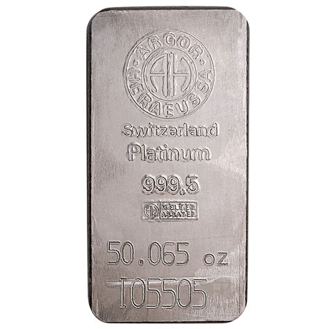 Buy 50.065 oz Argor-Heraeus Swiss Platinum Bullion Bar