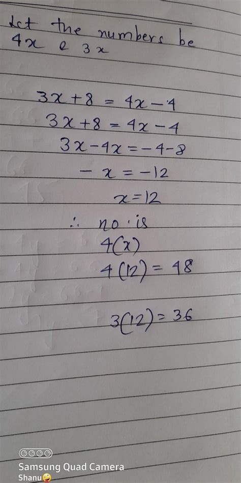 find the following simultaneous equations(d) The ratio of two numbers ...
