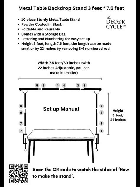 Table Stand Black | Elegant Table Decor Stand by The Decor Cycle