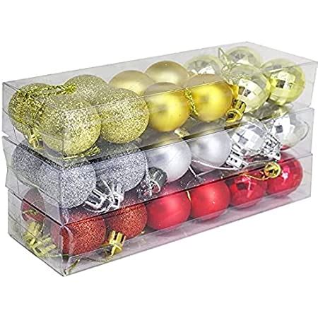 Buy FizzyTech 24 pcs 3 CM Golden Christmas Tree Baubles Balls Decor ...