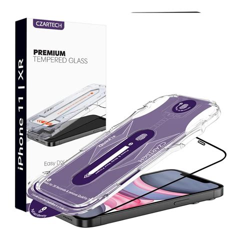 CZARTECH Auto-Align Tempered Glass for iPhone 11 | iPhone XR Edge to ...