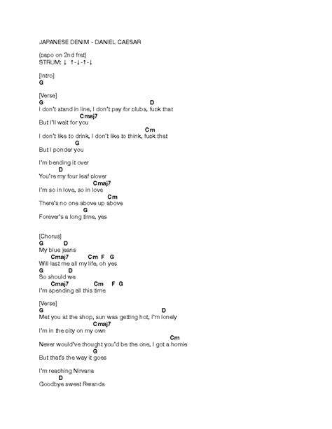 Japanese denim (tab) - CHURVACAN - JAPANESE DENIM - DANIEL CAESAR (capo ...