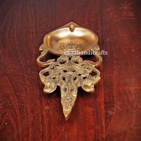 Brass Diya Oil Lamp Pooja Mandir Havan Spoon – Ekaa Handicrafts