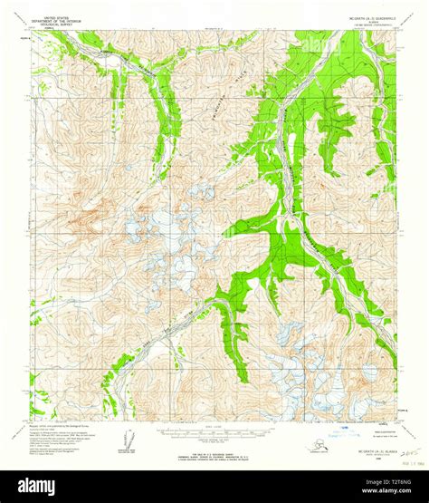 USGS TOPO Map Alaska AK McGrath A-3 357355 1958 63360 Restoration Stock Photo - Alamy
