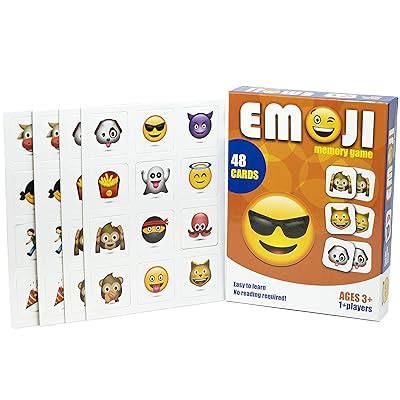 Buy Continuum Games Emoji Memory Game - Matching Game with 48 Emoji ...