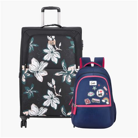 Buy Genie Soft Trolley Bag and Laptop Backpack Combo Online