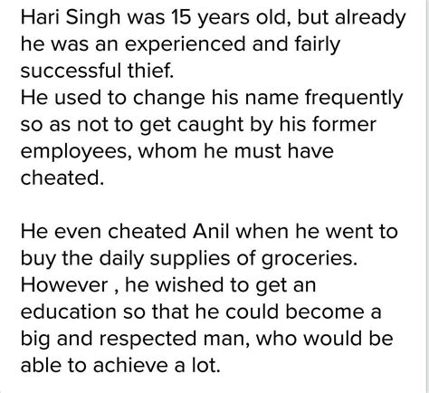 Character sketch of Hari Singh in points - Brainly.in