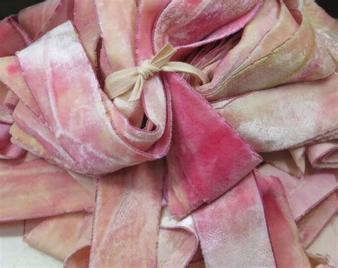 RESESRVED for D ~ 1y 1920 FRAYED SILK Ombre Velvet Ribbon Tag French ...