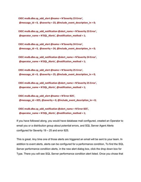 SQL Server Agent Alerts 的图像结果