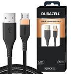 Buy Duracell Type A to Micro USB Braided Fast Charging Cable & Data ...