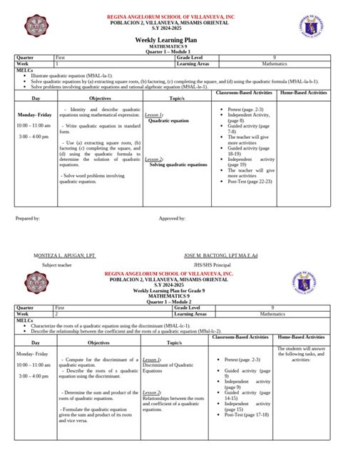 Image result for Chapter Wise Lesson Plan Class 9 Math