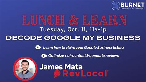 **LUNCH & LEARN: Decode Google My Business** - Burnet Chamber of Commerce
