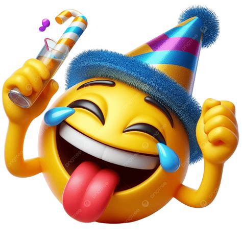 Emoticon De Festa Png Festa Emoji Flutuante 3D Illustrations Free