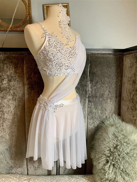 Lyrical Dance Costume . Light Sky blue top with a lt blue Swarovski ...