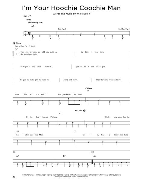 I'm Your Hoochie Coochie Man by Muddy Waters - Easy Bass Tab - Guitar ...