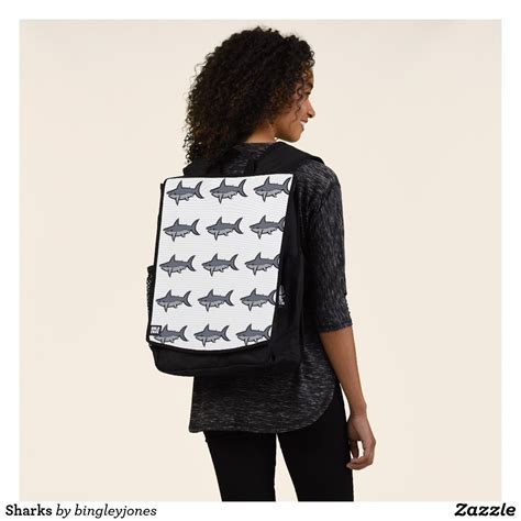 Sharks Backpack | Zazzle | Shark backpack, Collar and leash, Backpacks