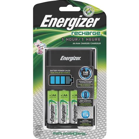 Energizer Recharge 1-Hour Charger for NiMH Rechargeable AA and AAA ...