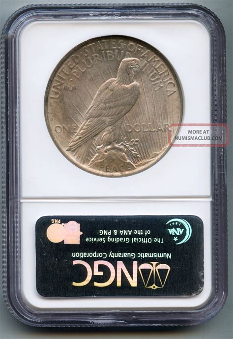 1924 Peace Silver Dollar - - Ngc Ms 63 - - State In Usa