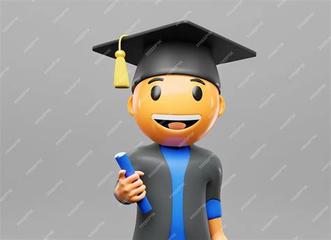 Premium Photo | Emoji graduation student wearing graduation cap