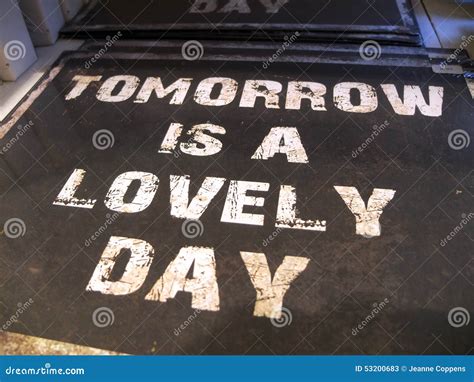 Optimistic Sentence of Future. Stock Image - Image of floor, doormat ...