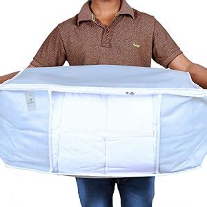 HomeStrap Big Underbed Storage Bag/Storage Organiser Beige/Set of 2 ...