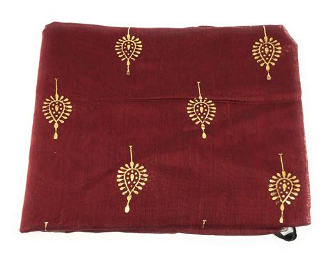 floral-print-maroon-chanderi-dupatta – Inhika.com