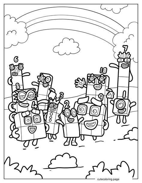 Numberblocks Coloring Pages 1 To 10