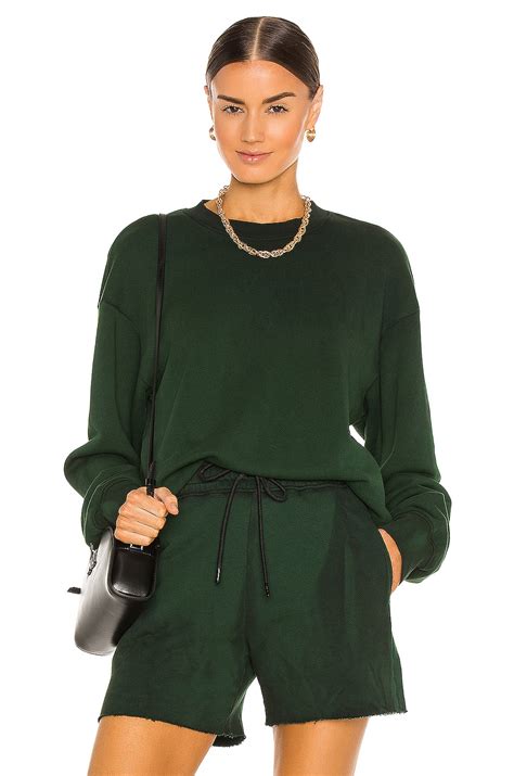 COTTON CITIZEN Brooklyn Oversized Crew in Hunter Mix | REVOLVE