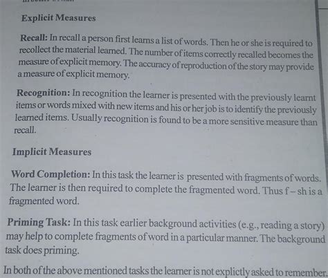Explain the measures used in the measurements of retention - Brainly.in