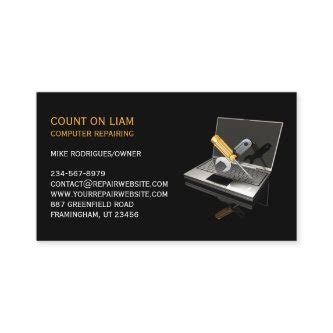 A Computer Repair Business Card Empty Sample 的图像结果