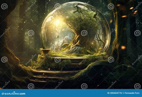 Microcosmic Realms: Journey Inside Imaginary Spheres Stock Illustration - Illustration of ...