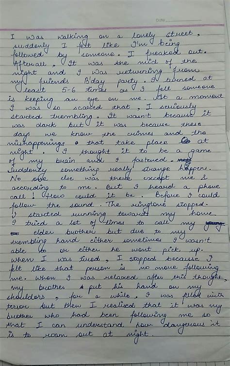 write a story beginning with -i was walking on a lonely street ...