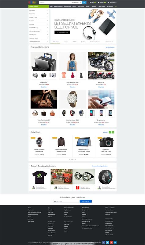 WEB端时尚现代风格电子商务购物网站PSD模版 Today Web UI Kit-设计石代