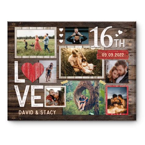 16th Wedding Anniversary Gift, 16th Anniversary Photo Collage, 16th ...
