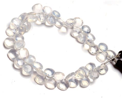 Buy Natural Ice Quartz Gemstone 9 Mm Size Faceted Heart Briolette Beads ...