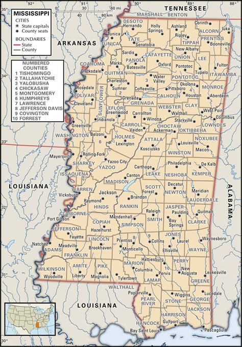 Mississippi county maps interactive history complete list – Artofit