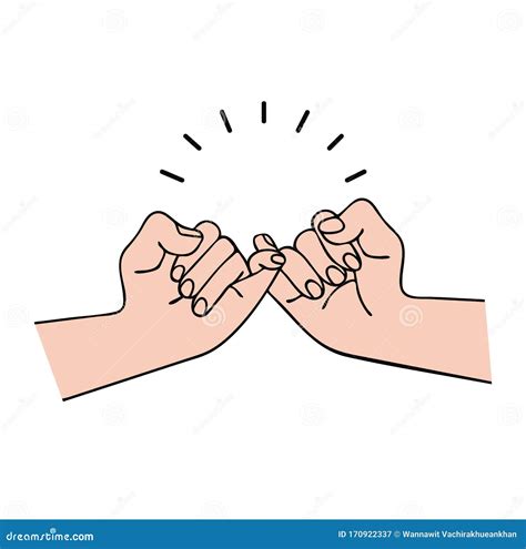 Pinky Promise Icon Finger Vector Trustworthy Swear Cooperation ...