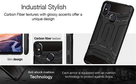 KAPAVER® Rugged Back Cover Case for Xiaomi Mi Max 3 MIL-STD 810G ...
