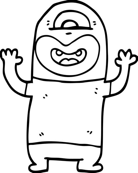 Alien Cartoon Line Art 的图像结果