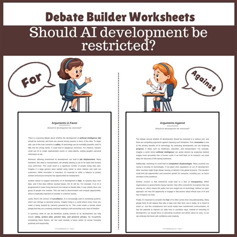 Should AI development be restricted? | Favour and Against Worksheet Pr ...