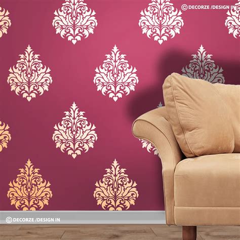Design In Motif Painting Stencils | Wall Stencils for Home, Living Room ...